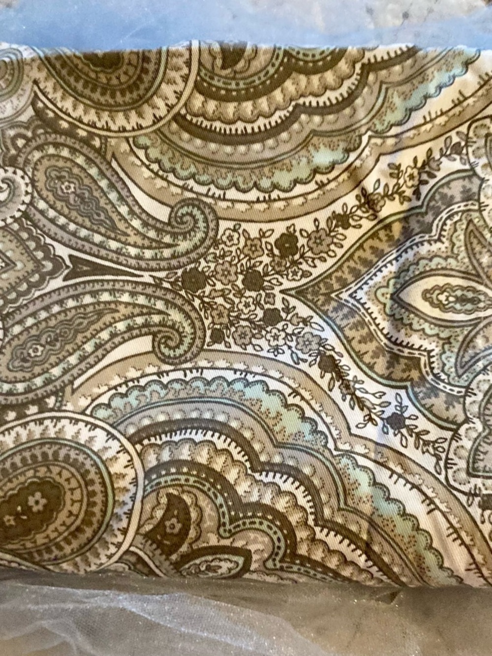 Paisley Print Fabric Shower Curtain - Picture 2 of 4
